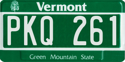 VT license plate PKQ261