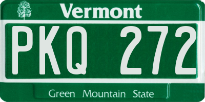 VT license plate PKQ272
