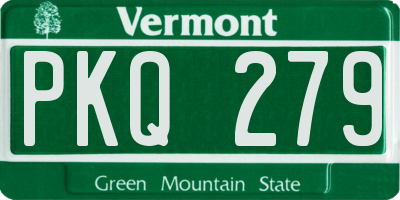 VT license plate PKQ279