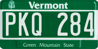 VT license plate PKQ284
