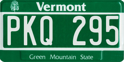 VT license plate PKQ295