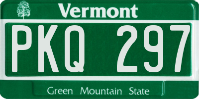 VT license plate PKQ297