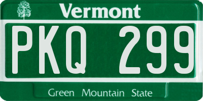 VT license plate PKQ299