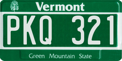 VT license plate PKQ321