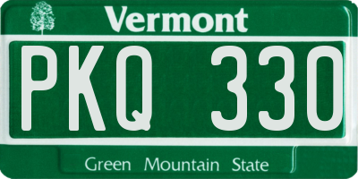 VT license plate PKQ330