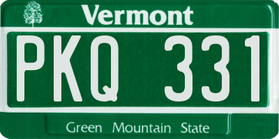 VT license plate PKQ331
