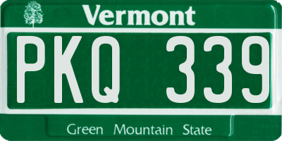 VT license plate PKQ339