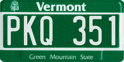 VT license plate PKQ351