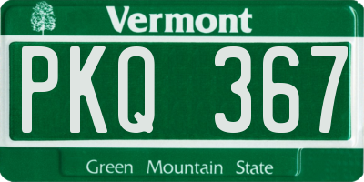 VT license plate PKQ367