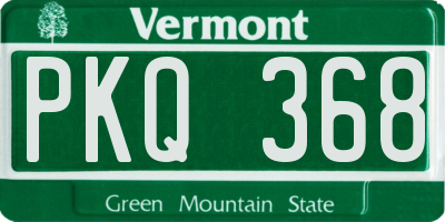 VT license plate PKQ368