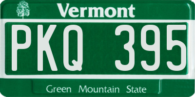 VT license plate PKQ395