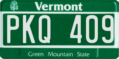VT license plate PKQ409