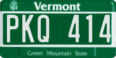 VT license plate PKQ414