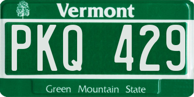 VT license plate PKQ429