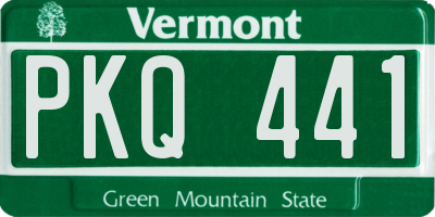VT license plate PKQ441