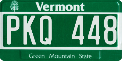 VT license plate PKQ448