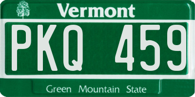 VT license plate PKQ459