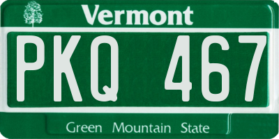 VT license plate PKQ467