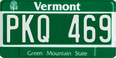 VT license plate PKQ469