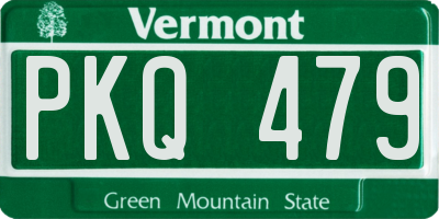 VT license plate PKQ479