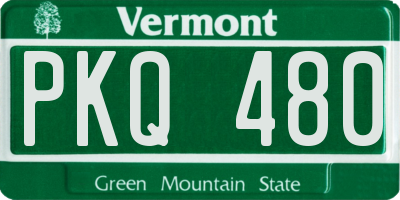 VT license plate PKQ480