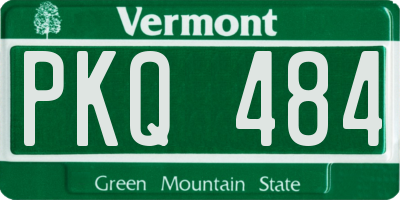 VT license plate PKQ484