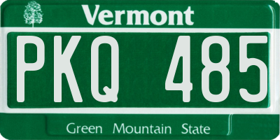 VT license plate PKQ485