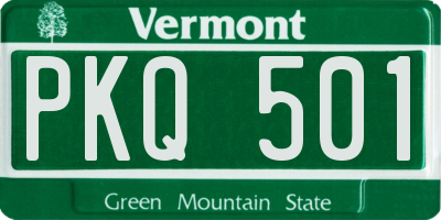 VT license plate PKQ501