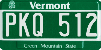 VT license plate PKQ512