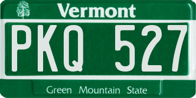 VT license plate PKQ527