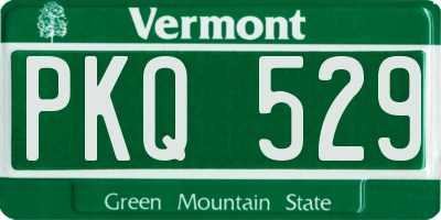 VT license plate PKQ529