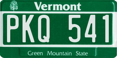 VT license plate PKQ541