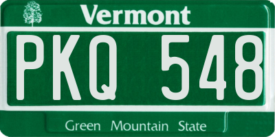 VT license plate PKQ548