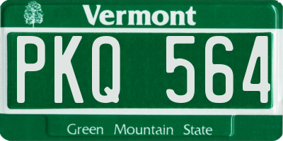 VT license plate PKQ564