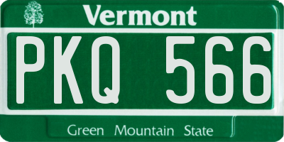 VT license plate PKQ566