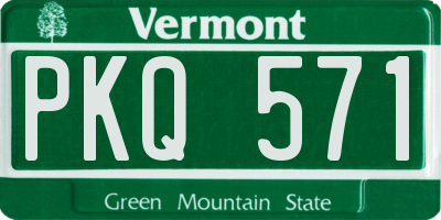 VT license plate PKQ571