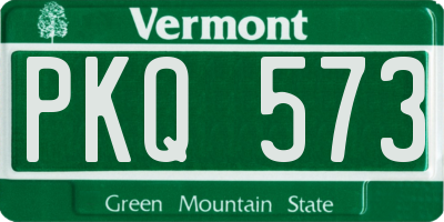 VT license plate PKQ573