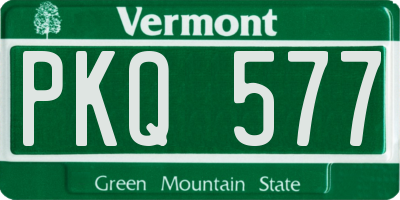 VT license plate PKQ577