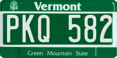 VT license plate PKQ582