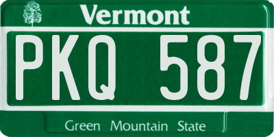 VT license plate PKQ587