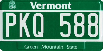 VT license plate PKQ588