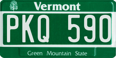 VT license plate PKQ590