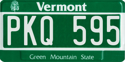 VT license plate PKQ595