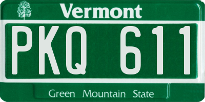 VT license plate PKQ611