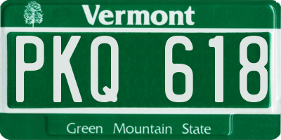 VT license plate PKQ618