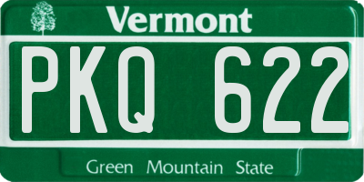 VT license plate PKQ622