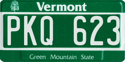 VT license plate PKQ623