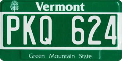 VT license plate PKQ624
