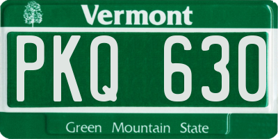 VT license plate PKQ630