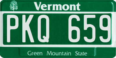VT license plate PKQ659